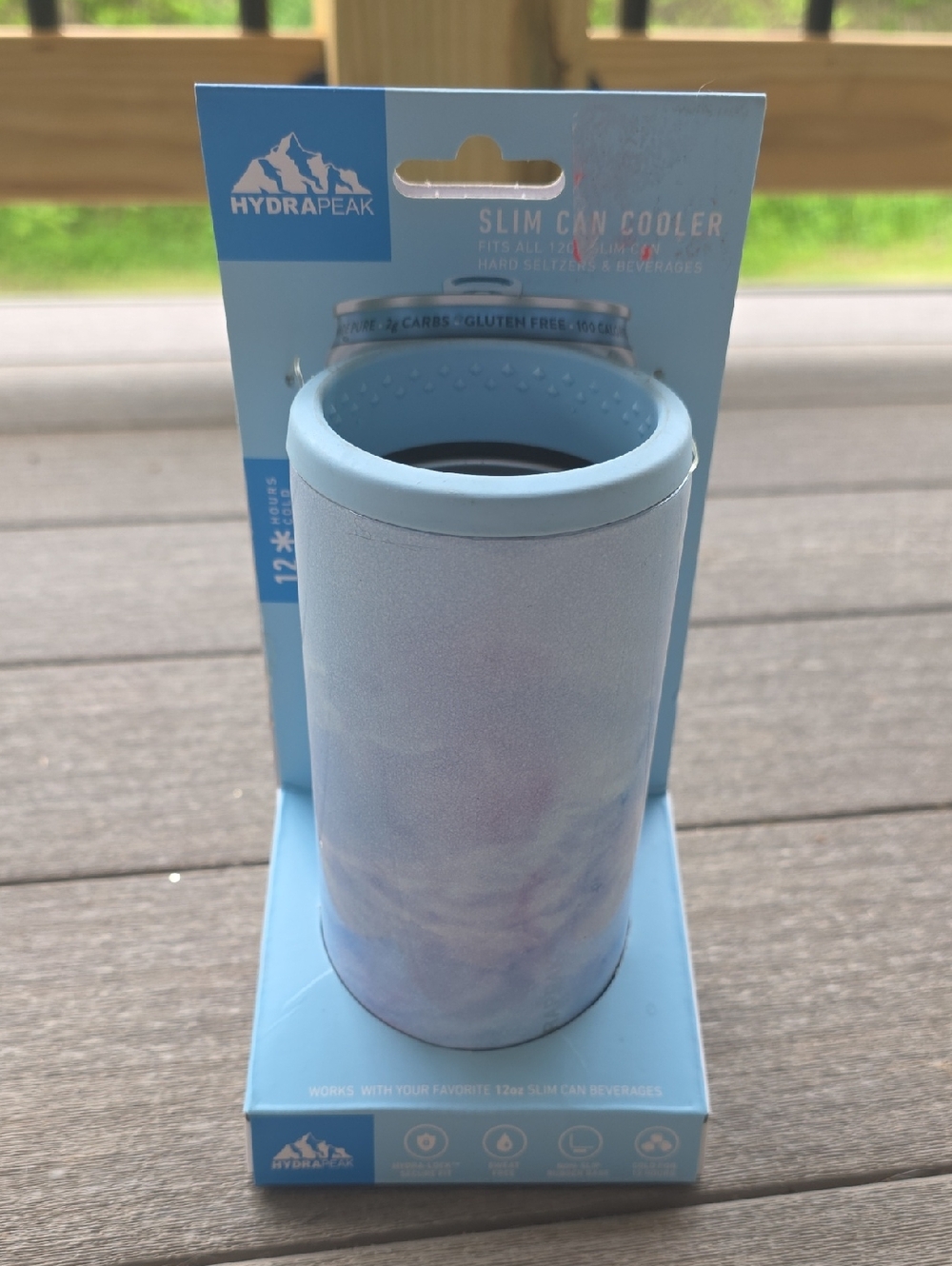 New Hydrapeak Light Blue Slim Can Cooler